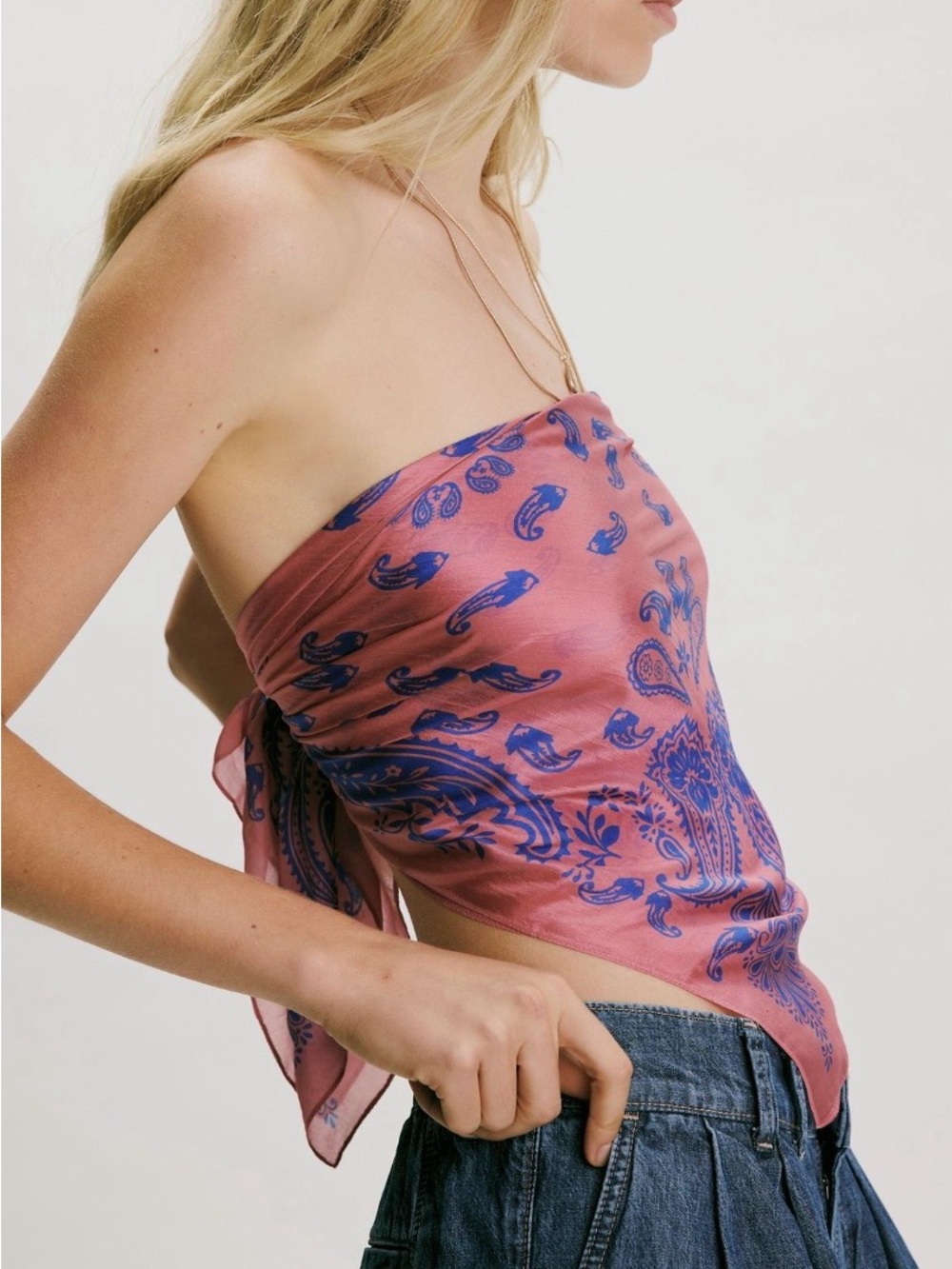 Free People So Silk printed bandana, OS, NWT